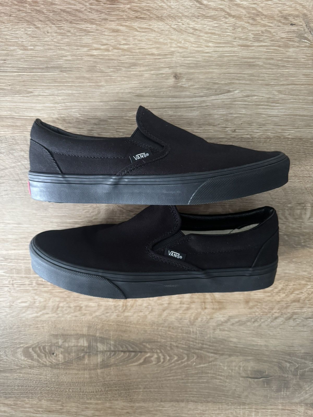 Vans Vans Classic Slip-On Black Canvas Shoes | Skater Sneakers Size US 8.5 / EU 41-42 - 4 Thumbnail