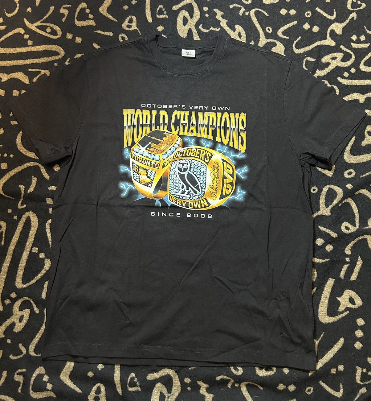 Drake × October's Very Own OVO Championship Ring T-Shirt Size US XL / EU 56 / 4 - 2 Thumbnail
