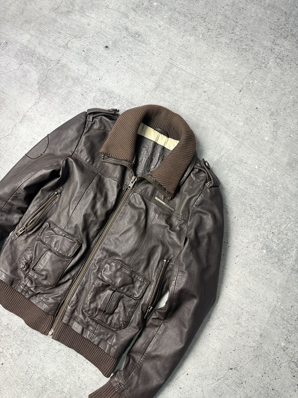 Vintage Vintage Midway Brown Leather Jacket Size US S / EU 44-46 / 1 - 3 Thumbnail