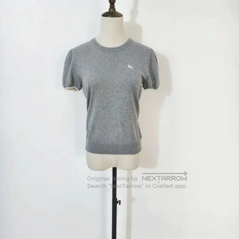 Burberry Burberry Summer Grey Wool Blend T-Shirt. Size M / US 6-8 / IT 42-44 - 1 Thumbnail
