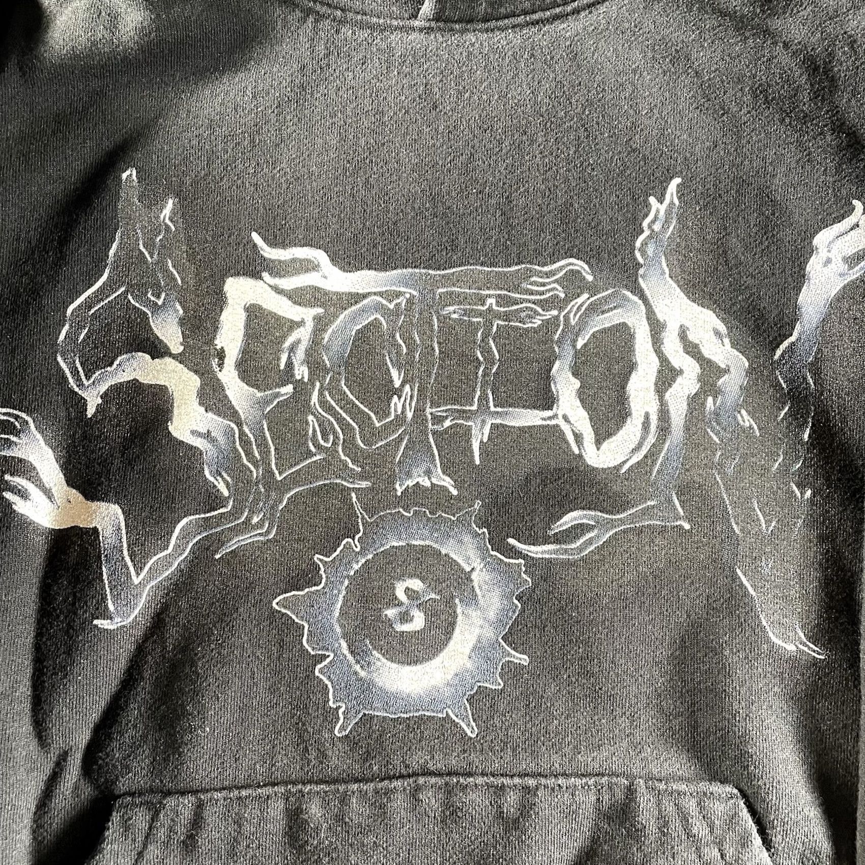 Vintage Section 8 Eight Hoodie Mens Small Black Angel 8 Ball Graphic Print Sweatshirt Heavy Weight USA Size US S / EU 44-46 / 1 - 6 Thumbnail