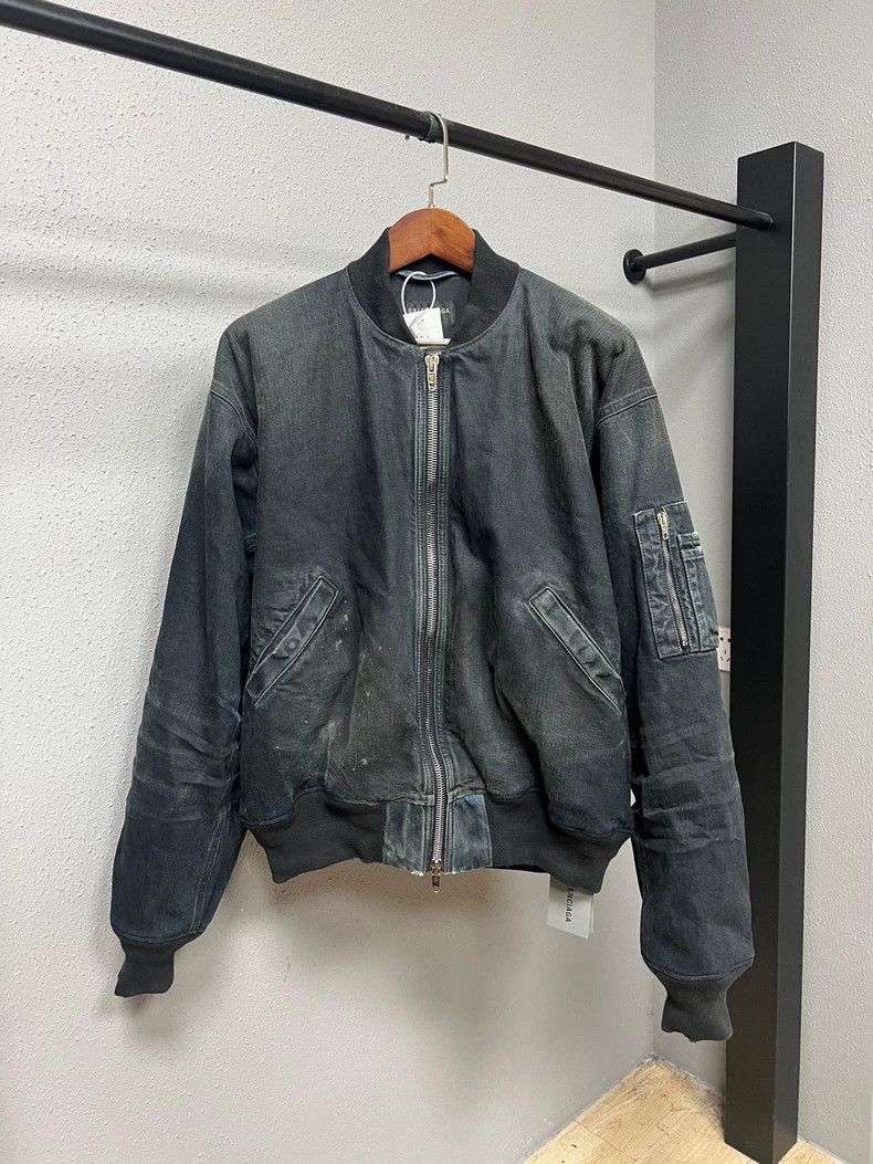 Balenciaga Balenciaga Distressed Denim Bomber Jacket Size US S / EU 44-46 / 1 - 1 Thumbnail