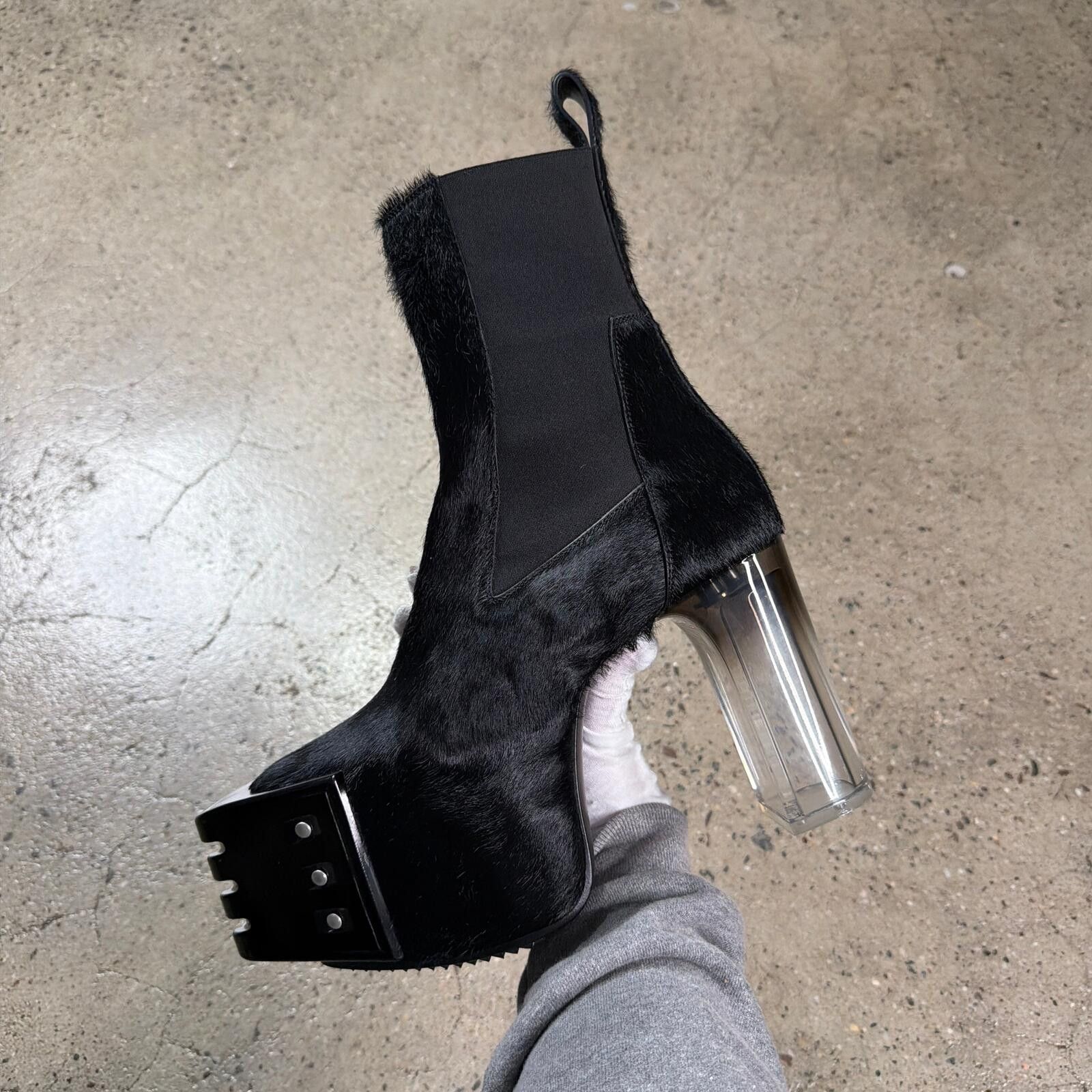Rick Owens Rick Owens Pony Hair Kiss Heels Size US 8 / EU 41 - 2 Thumbnail