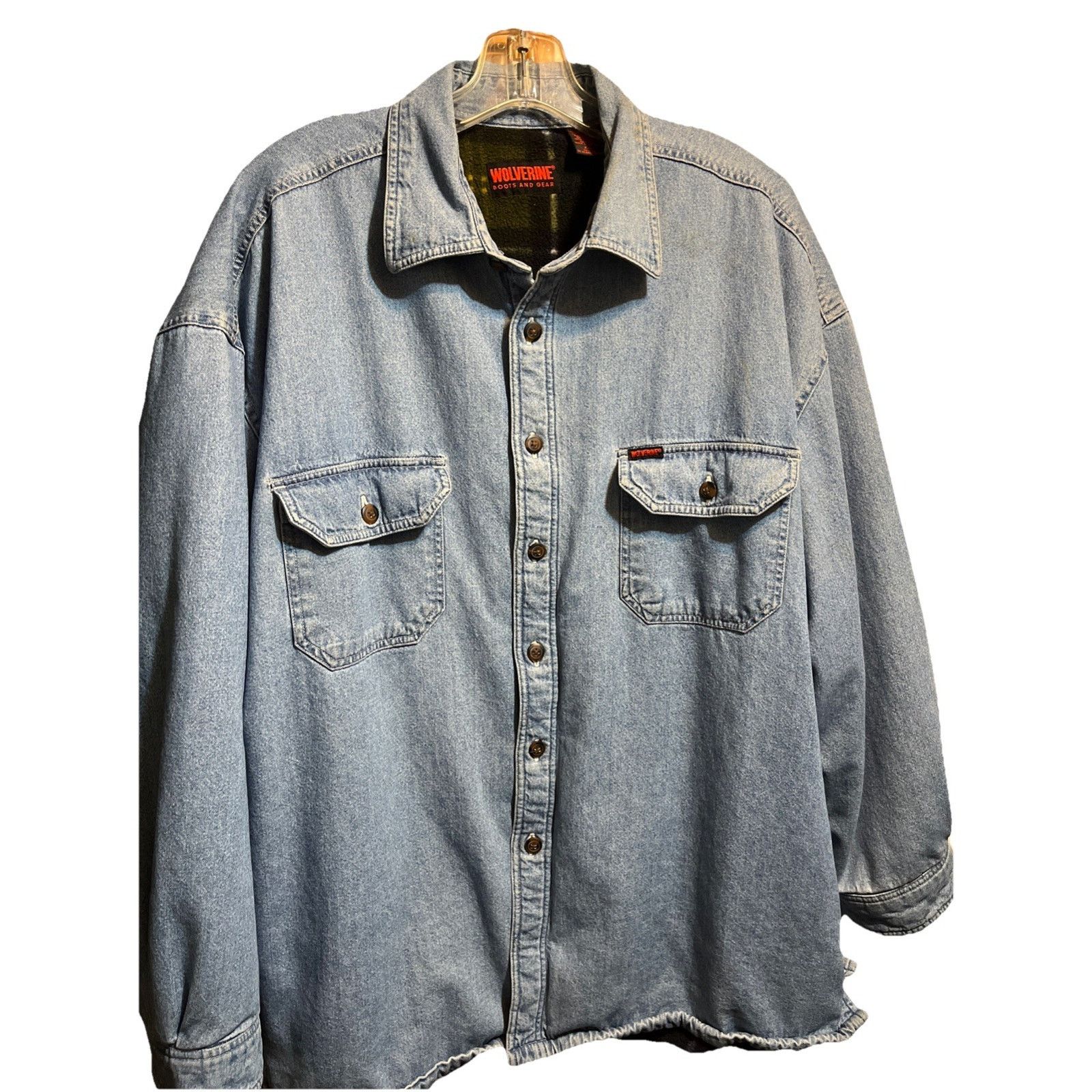 Wolverine Wolverine Jacket Mens XXL Blue Denim Shirt Jacket Workwear Size US XXL / EU 58 / 5 - 1 Thumbnail