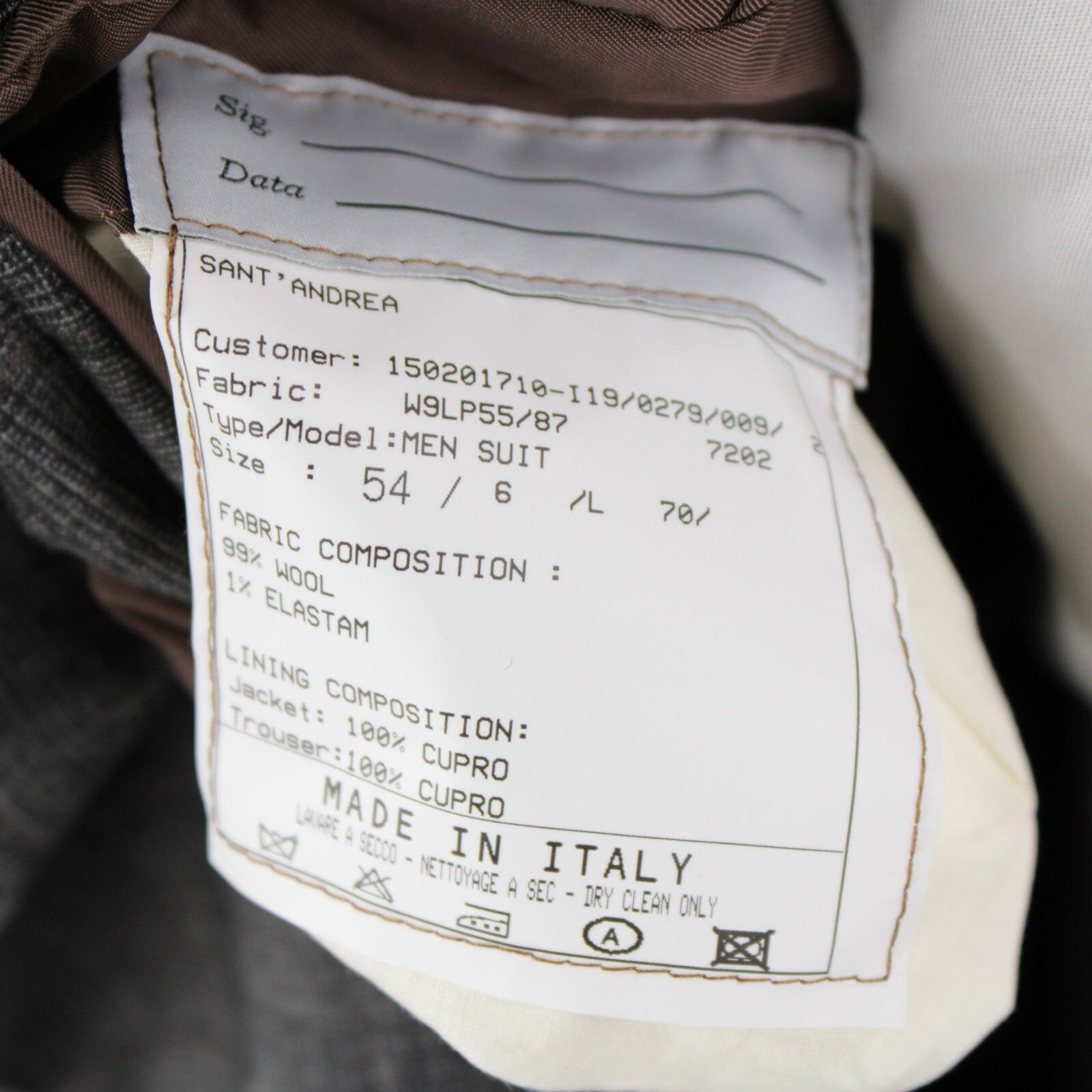 Other Sant'Andrea Suit Size US 44 Long in Gray Size 44R - 9 Thumbnail
