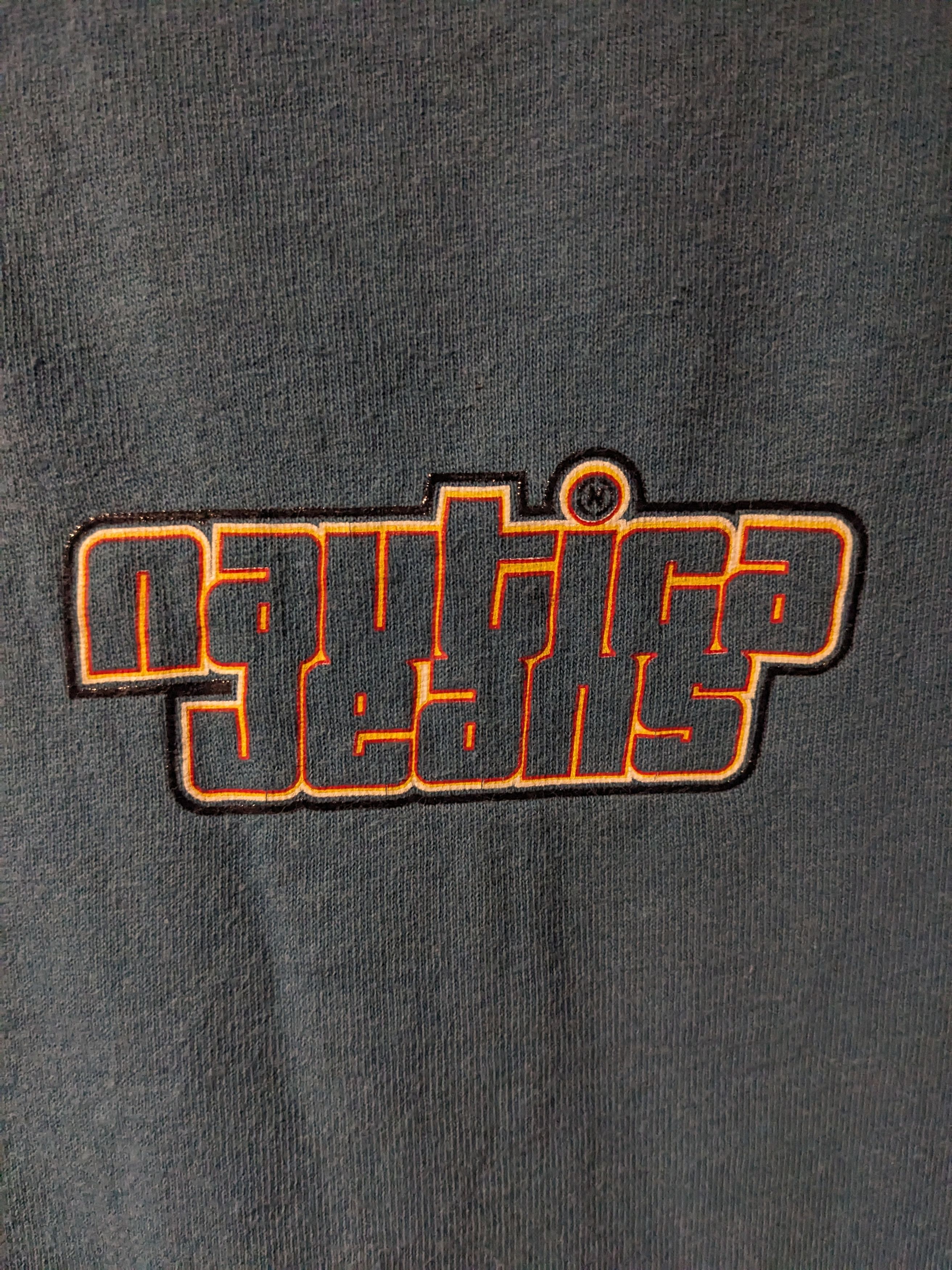 Nautica × Vintage Vintage Y2K Nautica Jeans Logo Blue XX-Large Ringer T-Shirt Size US XXL / EU 58 / 5 - 2 Thumbnail