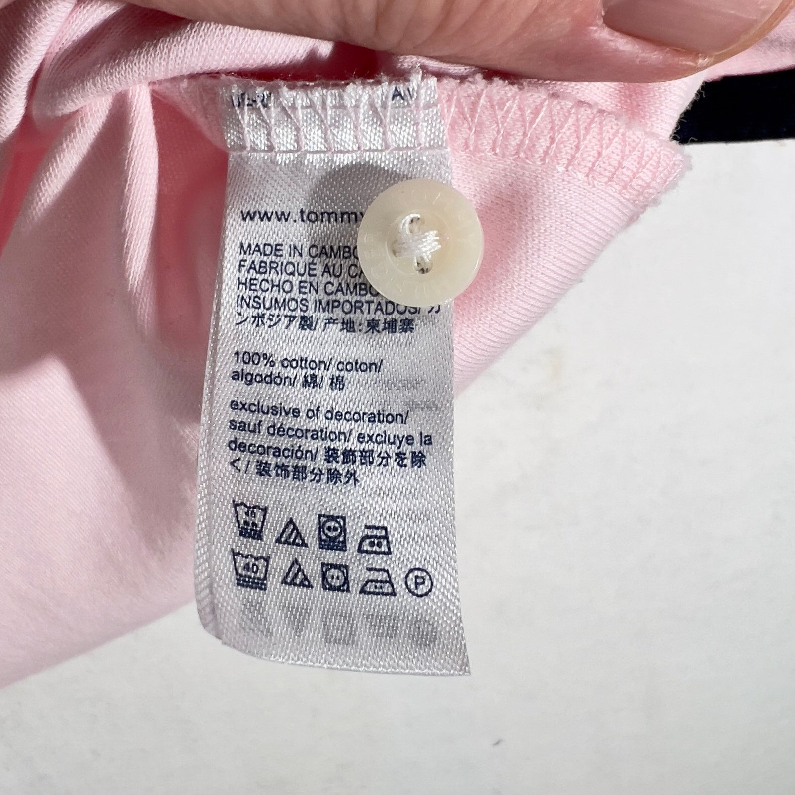 Tommy Hilfiger Tommy Hilfiger Henley Polo Shirt XL Custom Fit Pink Cotton Size US XL / EU 56 / 4 - 5 Thumbnail