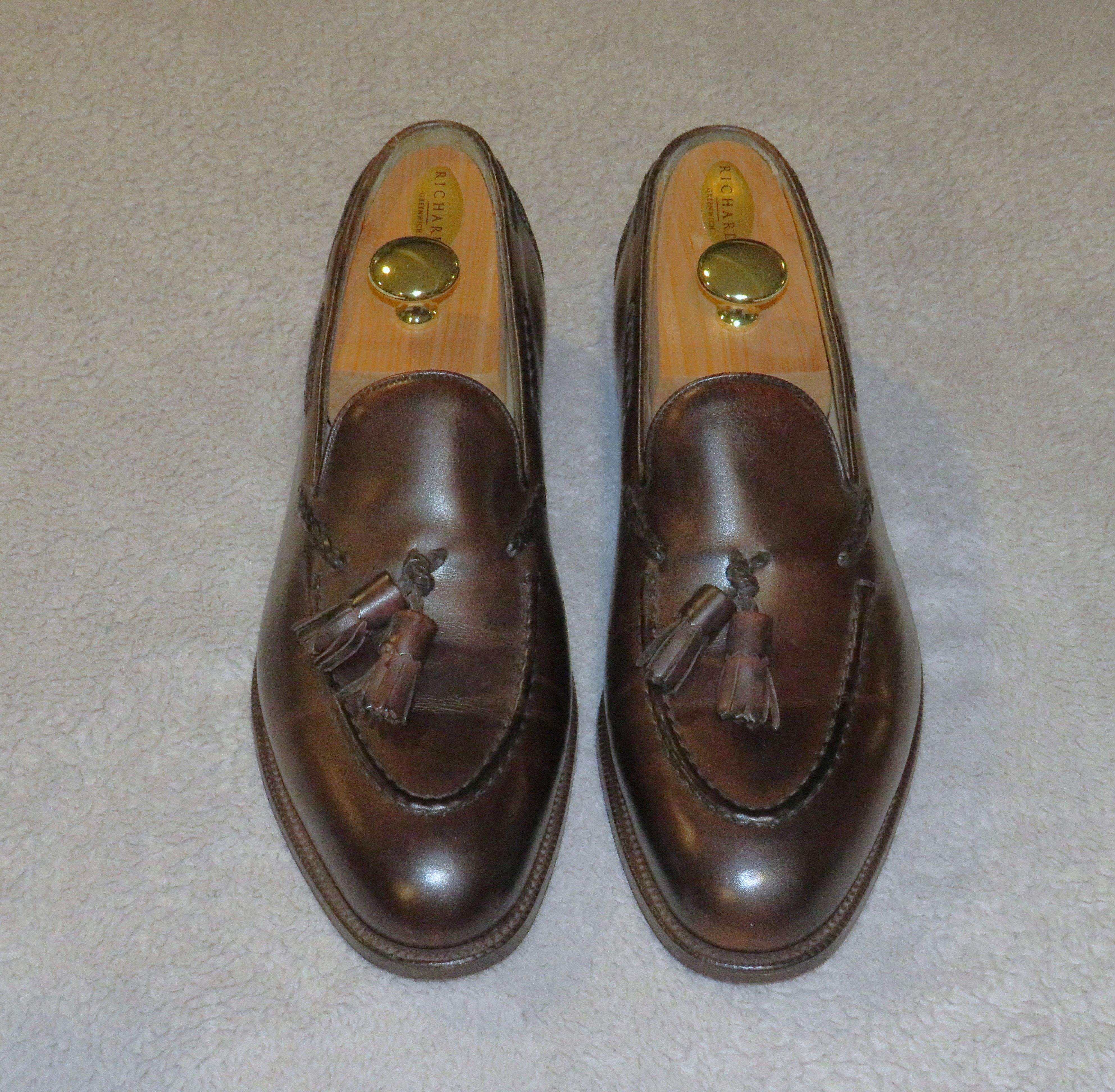 Edward Green Belgravia Dark Oak Antique Loafers 10.5 C NWB Size US 10.5 / EU 43-44 - 1 Thumbnail