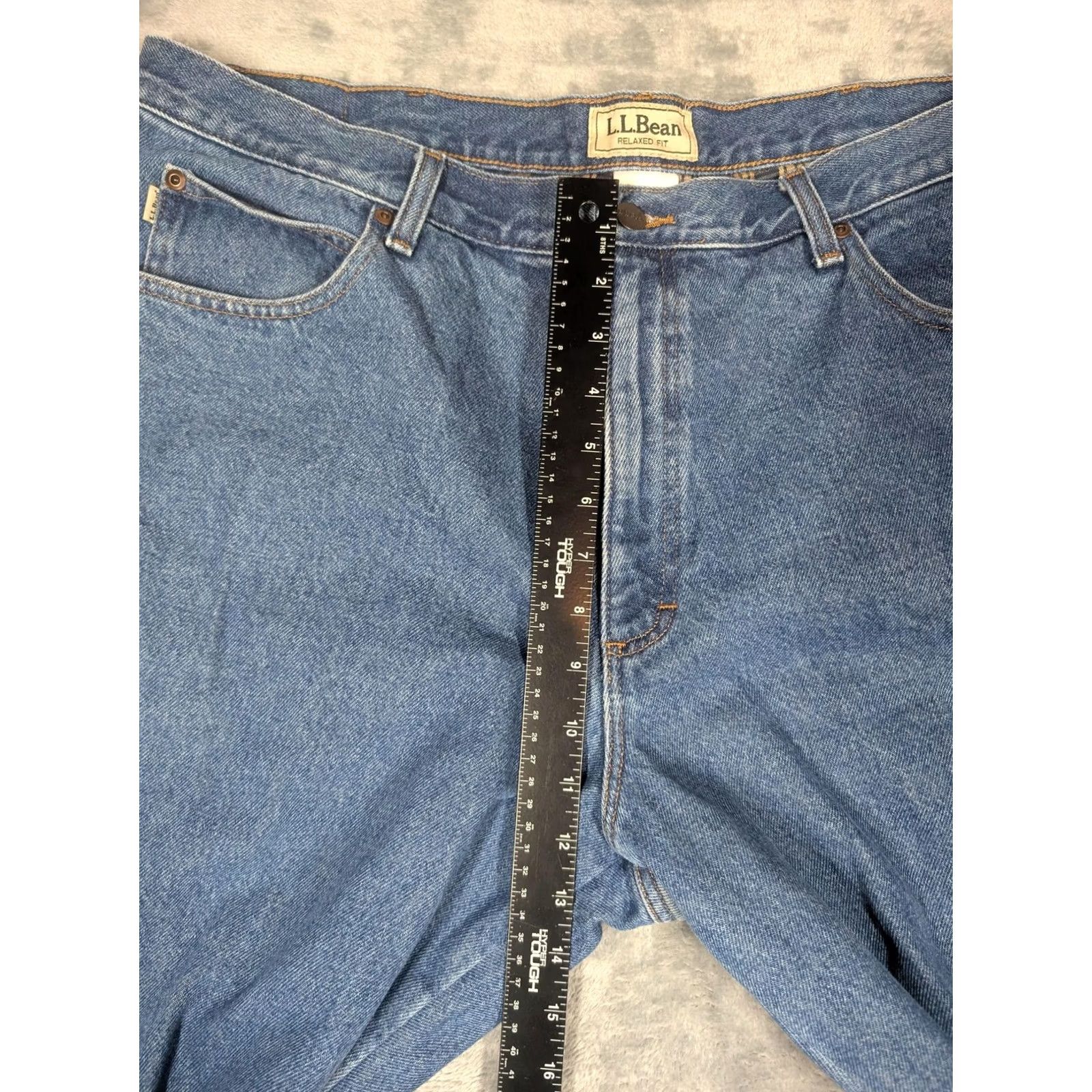 Vintage L.L.Bean Jeans Mens 40x32 Blue Relaxed Fit Flannel Lined Warm Denim Pants Shirt Category: Jeans (Body) Size US 40 / EU 56 - 3 Thumbnail