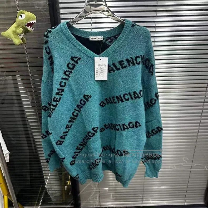 Balenciaga Balenciaga size 34 Lake Green Full Print Sweater Size M / US 6-8 / IT 42-44 - 1 Thumbnail