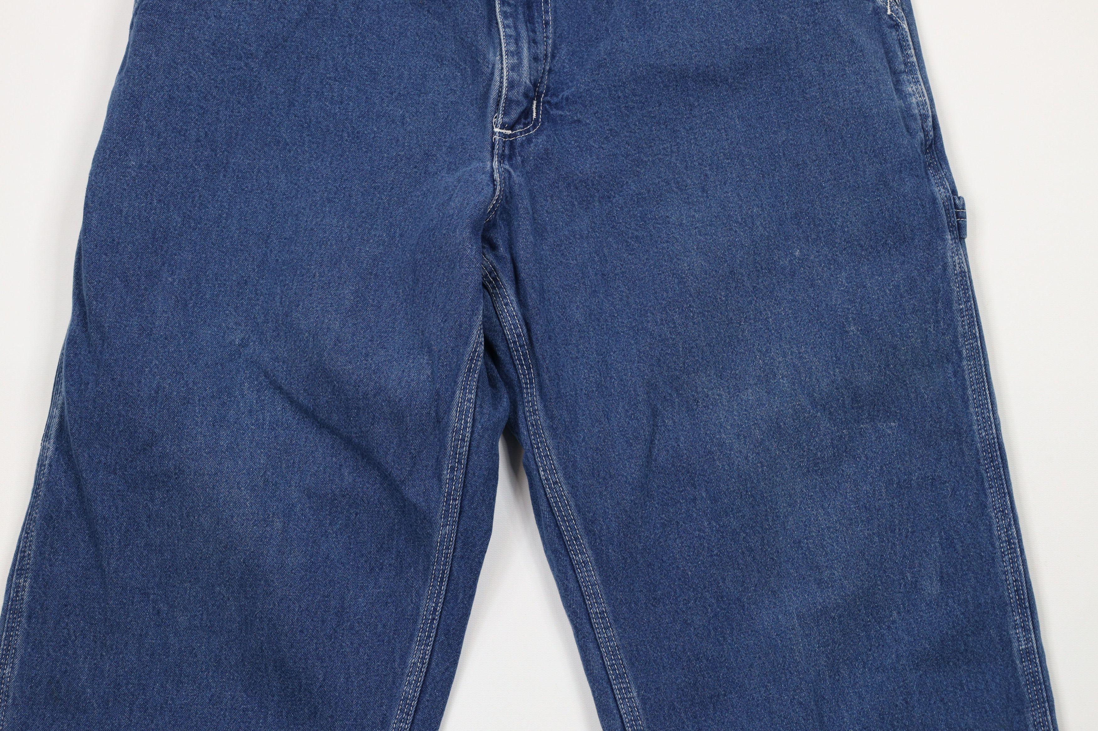 Carhartt × Vintage Vintage Y2K Carhartt Wide Leg Denim Dungaree Jeans Blue Size US 34 / EU 50 - 3 Thumbnail