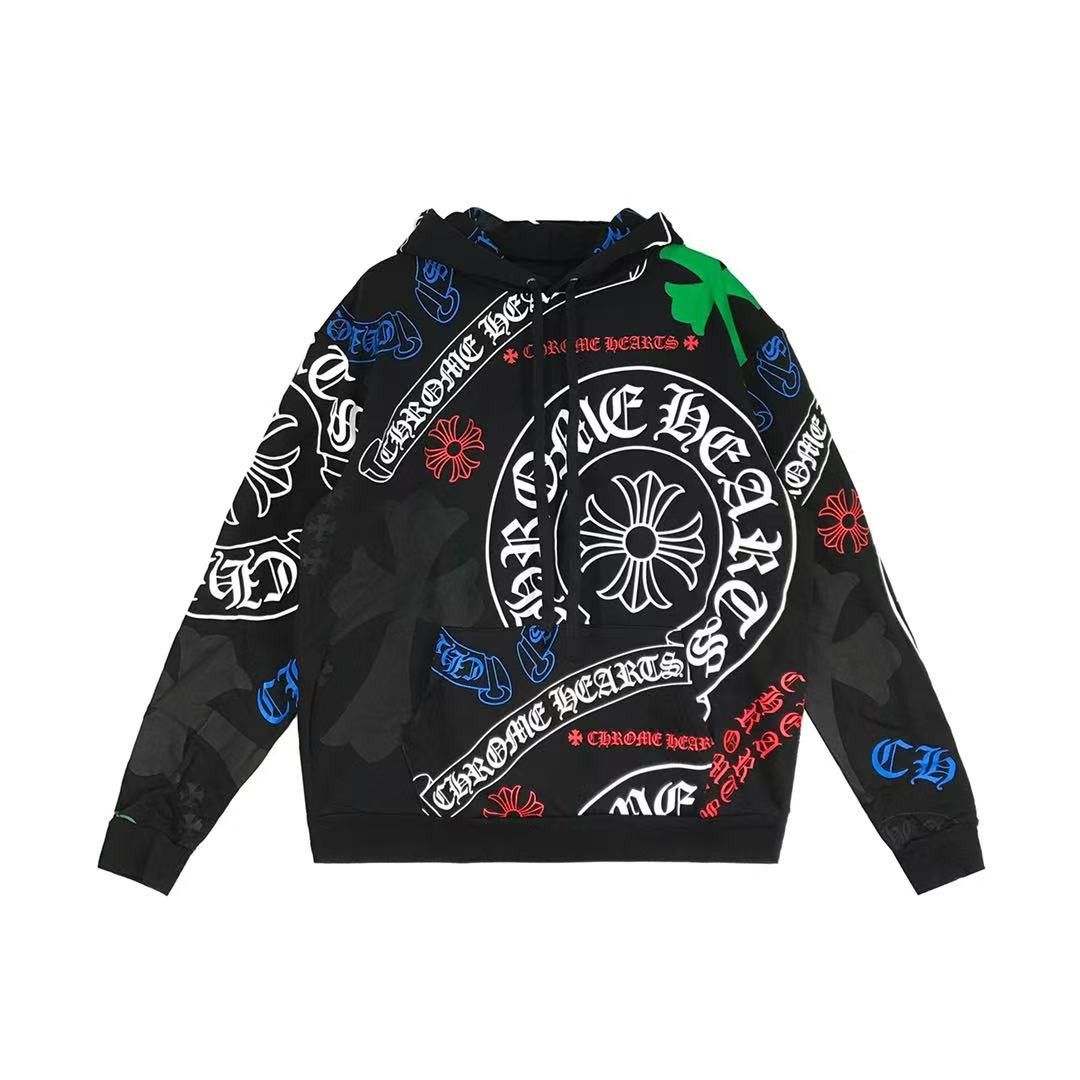 パーカー・フーディ Chrome Hearts Camo Horseshoe Hoodie Black Horseshoe Camo Hoodie 