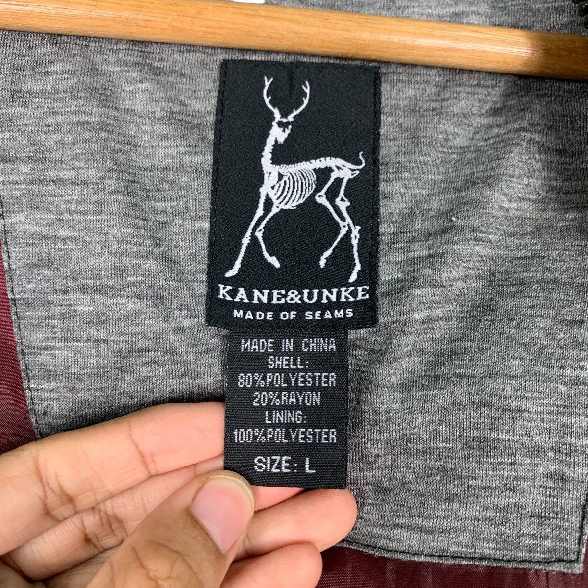 Kane & Unke KANE & UNKE Poly Rayon Hoodie Jacket #0164-C8 Size US L / EU 52-54 / 3 - 19 Thumbnail