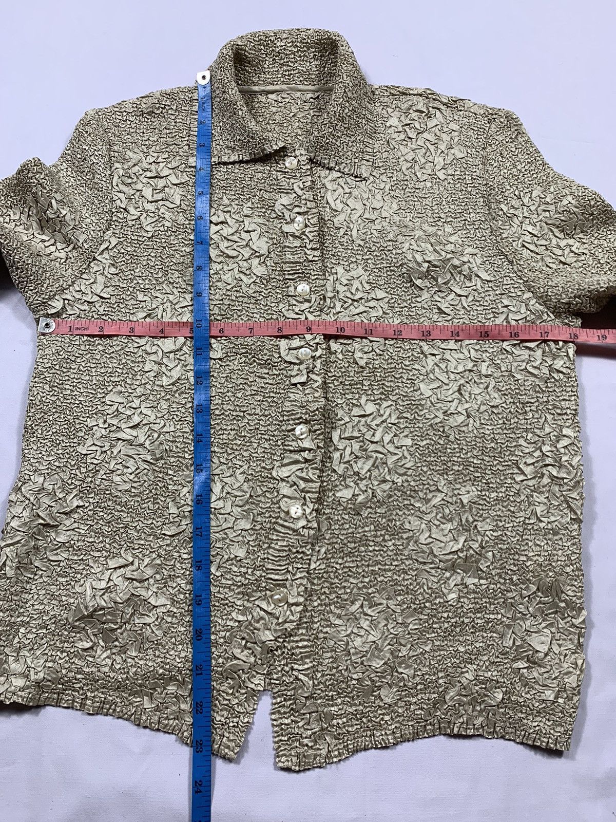 Issey Miyake × Japanese Brand × Yohji Yamamoto Japanese Undefined Pleated shirt issey style Size M / US 6-8 / IT 42-44 - 8 Thumbnail