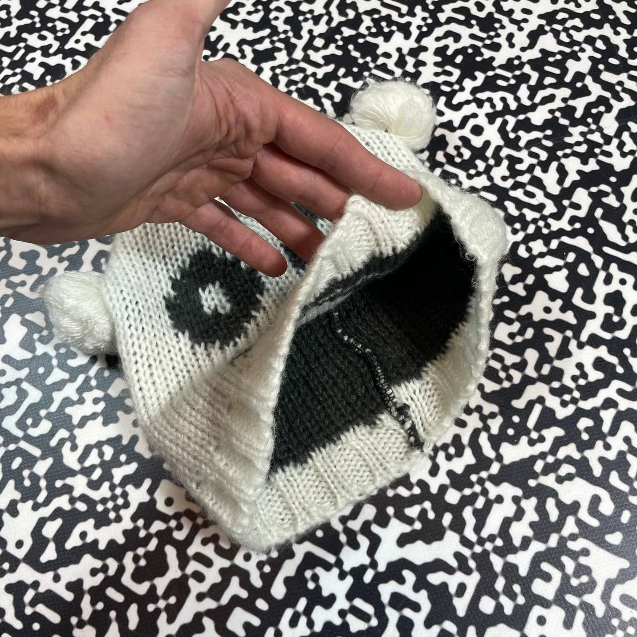 Vintage Vintage Y2K Panda Face Animal Japanese Style Beanie Hat Size ONE SIZE - 10 Thumbnail