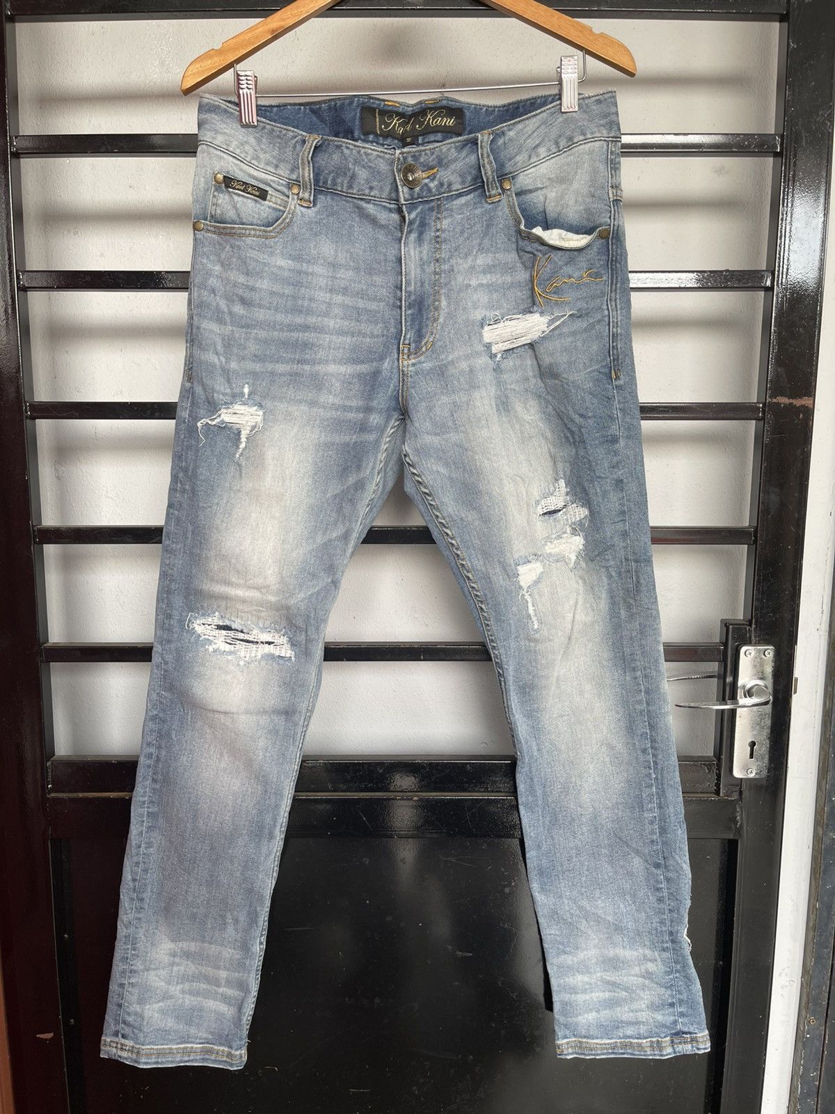 Karl Kani Distressed Repaired Karl Kani Jeans Size US 32 / EU 48 - 2 Thumbnail