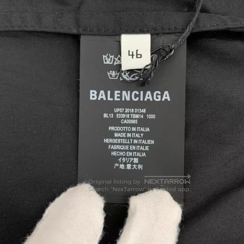 Balenciaga Balenciaga Black Plaid Patchwork Cotton Stand Collar Zippe Size US S / EU 44-46 / 1 - 7 Thumbnail