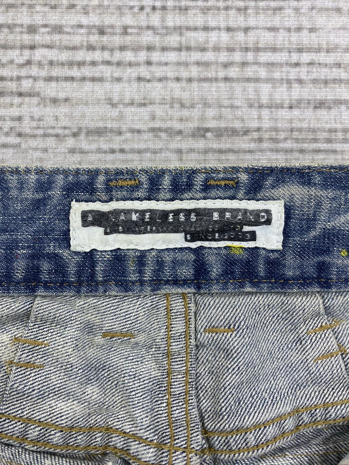 If Six Was Nine 🔥Vtg A Nameless Brand Splatter Paint Distressed Denim Jeans Size US 28 / EU 44 - 13 Thumbnail