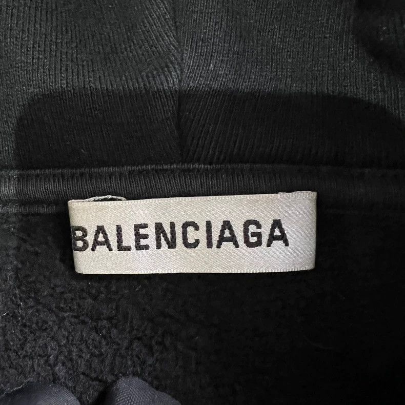 Balenciaga Balenciaga Black crown wheat ear embroidered logo hoodie Size US XS / EU 42 / 0 - 5 Thumbnail