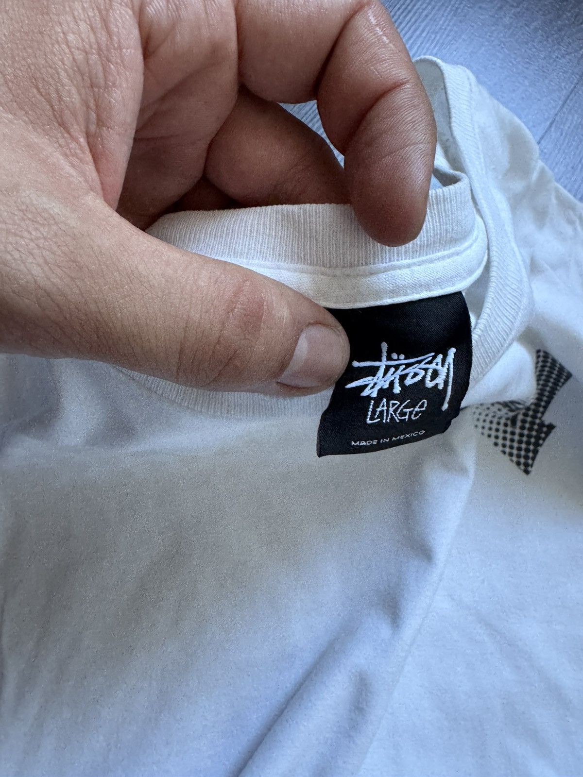 Stussy 00s Stüssy Big Back Print Dot Arrow Logo T-Shirt White L Size US L / EU 52-54 / 3 - 3 Thumbnail