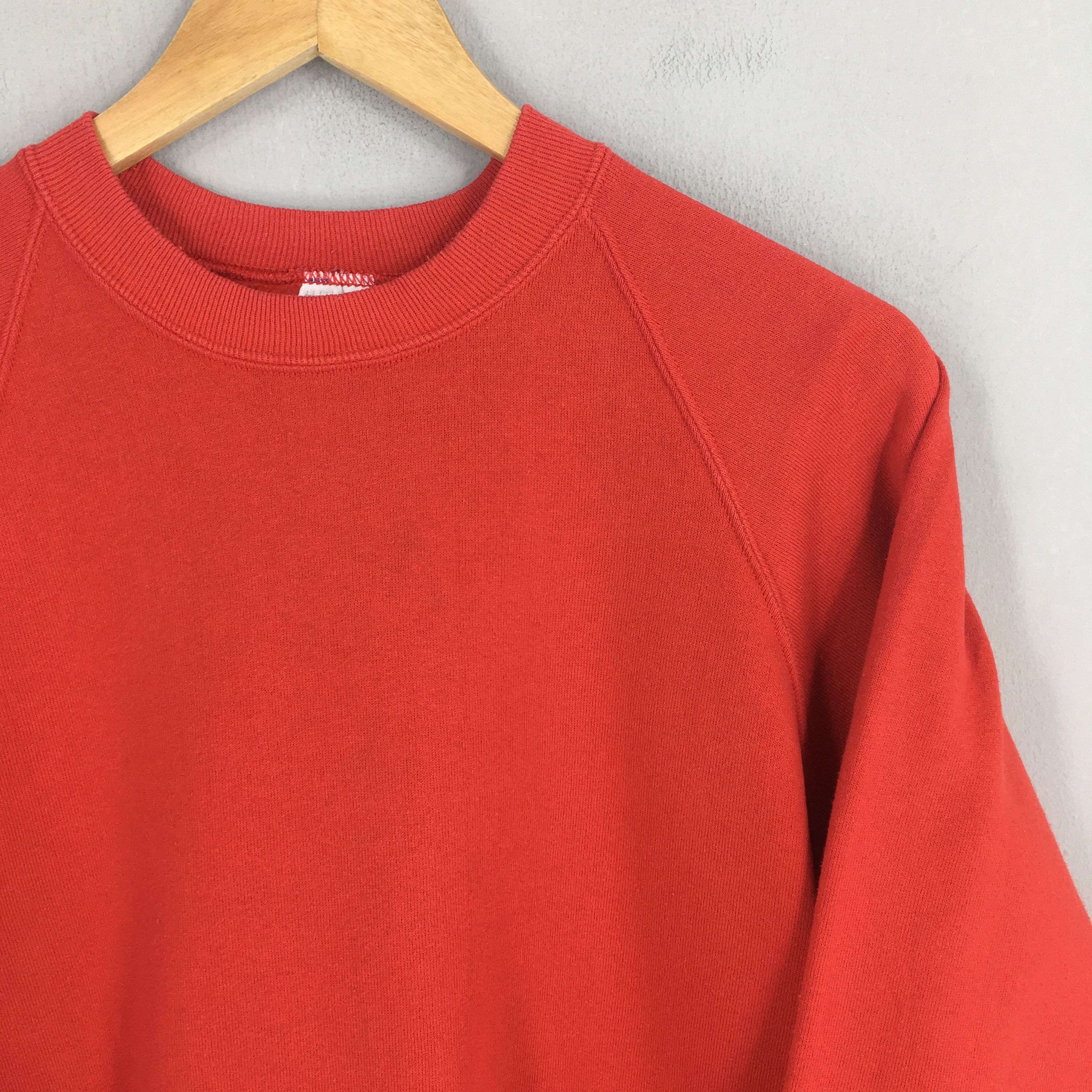 Jerzees Vintage 90s Jerzees Usa Plain Red Sweatshirt Large Size US L / EU 52-54 / 3 - 2 Thumbnail