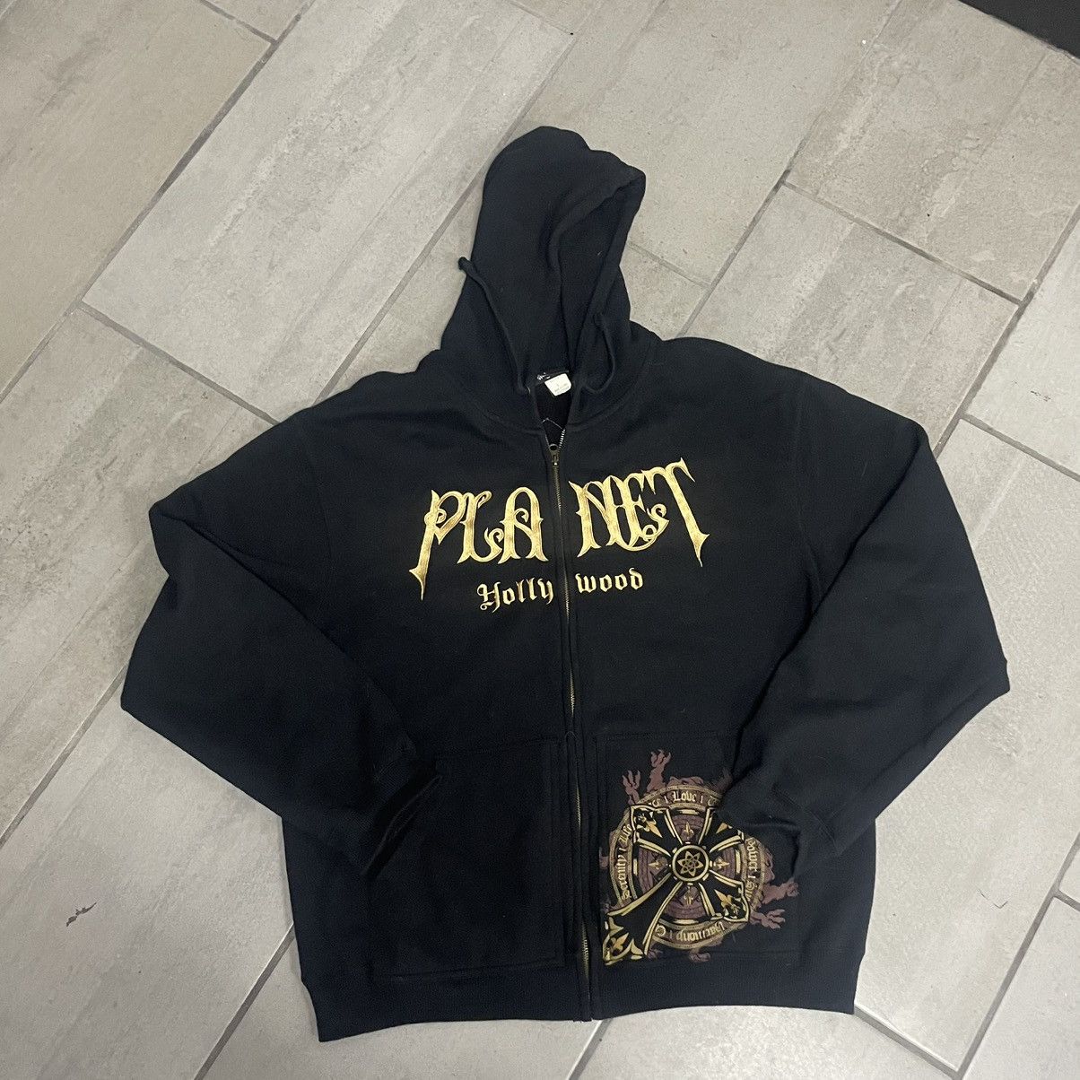 Affliction × Planet Hollywood × Vintage 90s Affliction Planet Hollywood Zip Up Size US L / EU 52-54 / 3 - 2 Thumbnail
