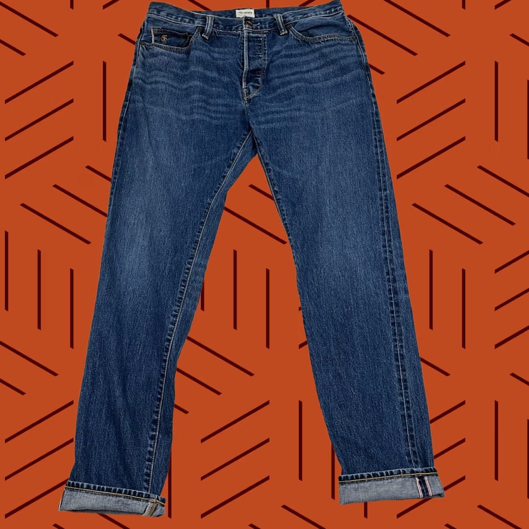 Todd Snyder Todd Snyder Jeans Mens 33x32 Slim Fit Medium Wash Blue Denim 5-Pocket Style Tapered Vintage: No Size US 33 - 1 Thumbnail