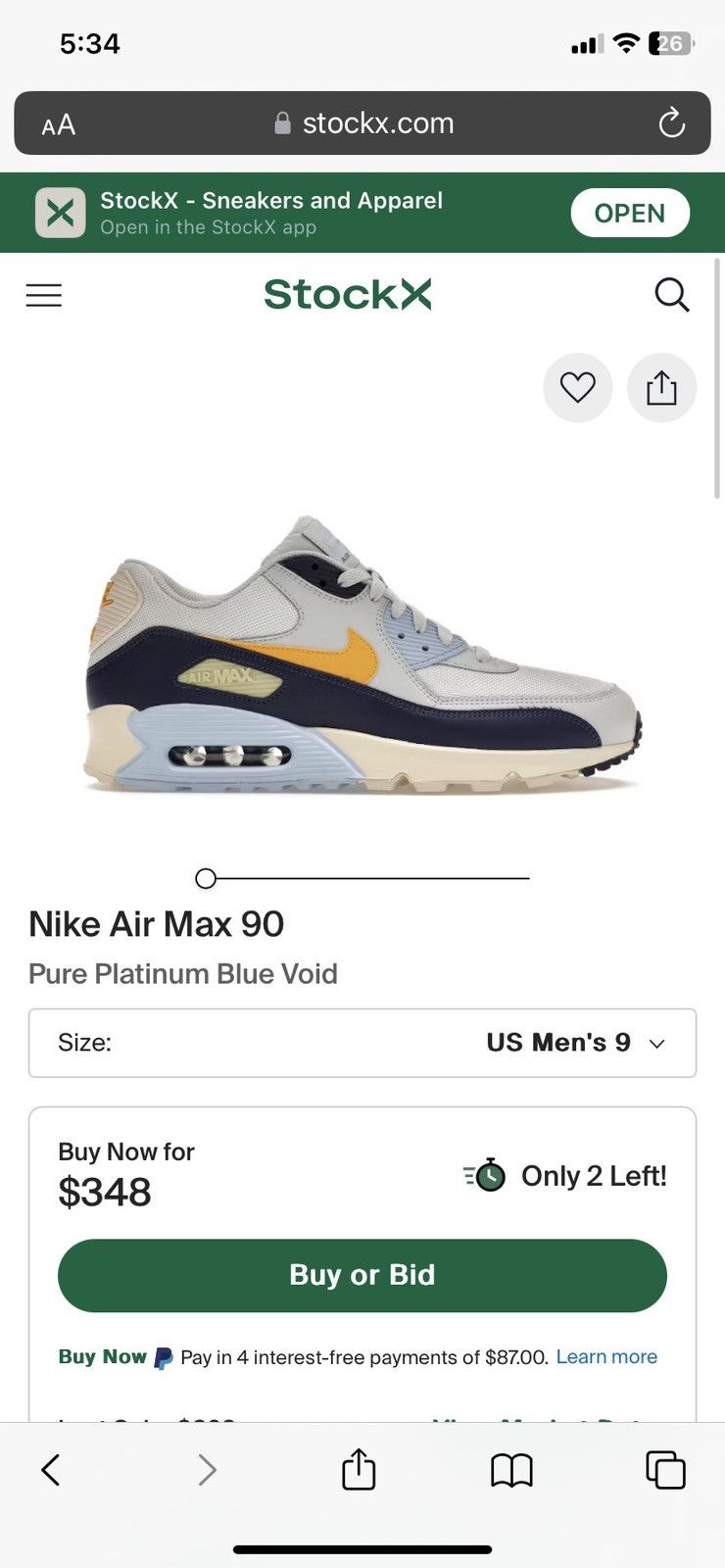Nike Nike Air Max 90 Pure Platinum Blue Void Size US 9.5 / EU 42-43 - 23 Thumbnail