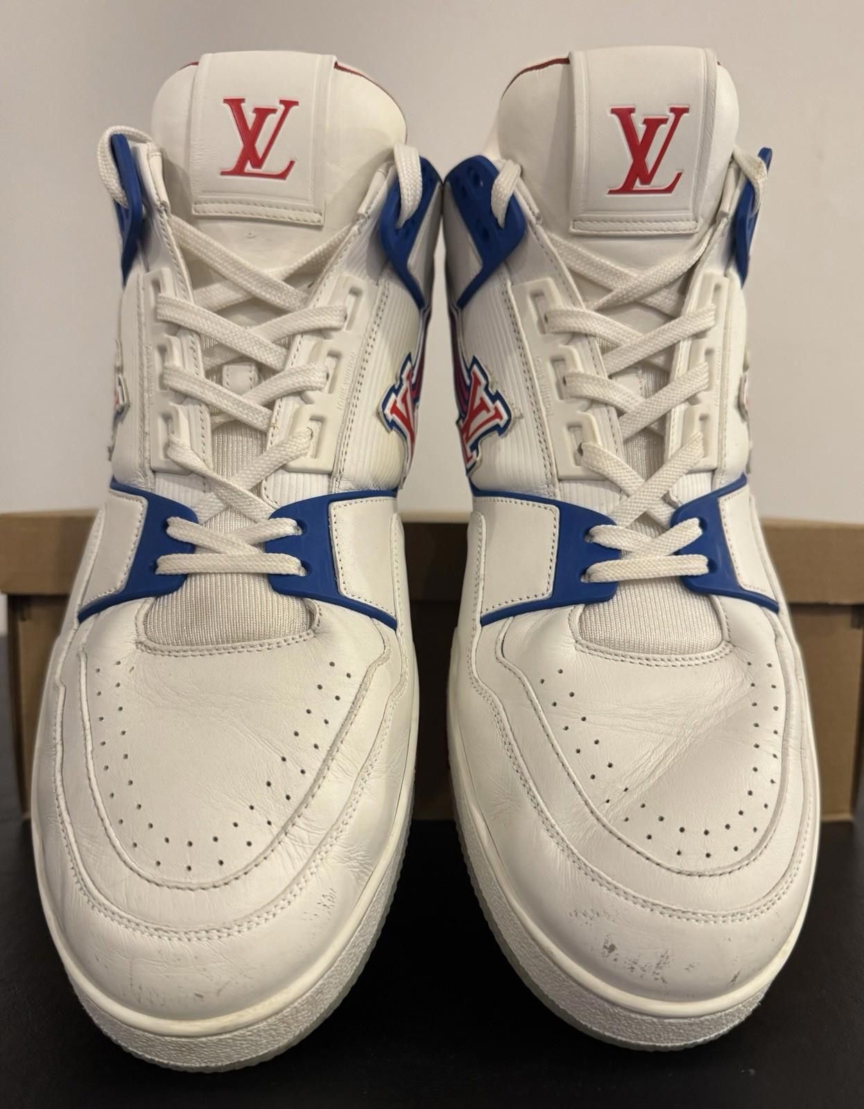 Louis Vuitton LOUIS VUITTON LV Trainer Sneaker Red White Virgil Abloh Size US 11 / EU 44 - 4 Thumbnail