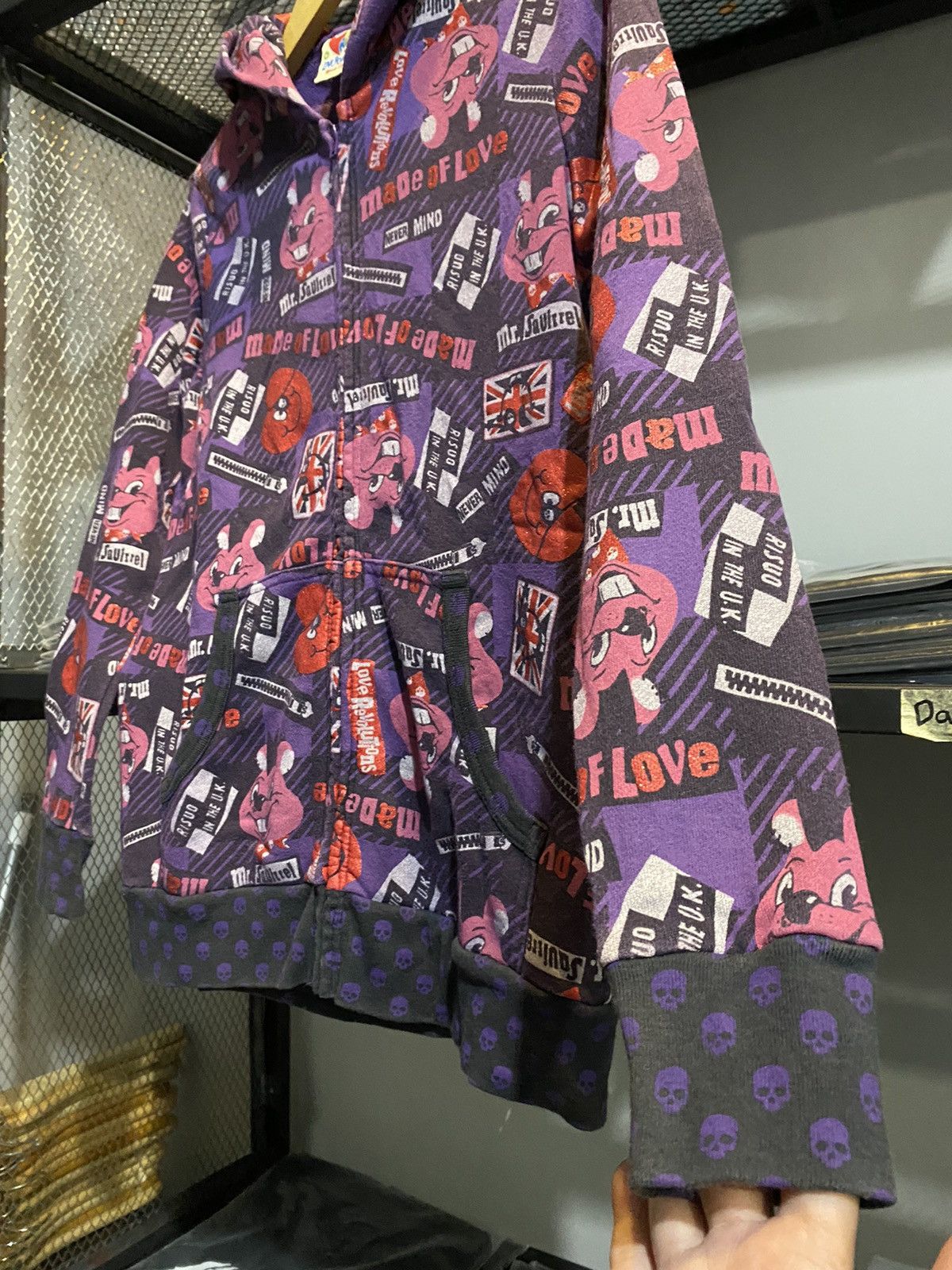 Japanese Brand Love Revolution Mr Squirrel UK Flag Never Mind Hoodie Japan Size M / US 6-8 / IT 42-44 - 4 Thumbnail