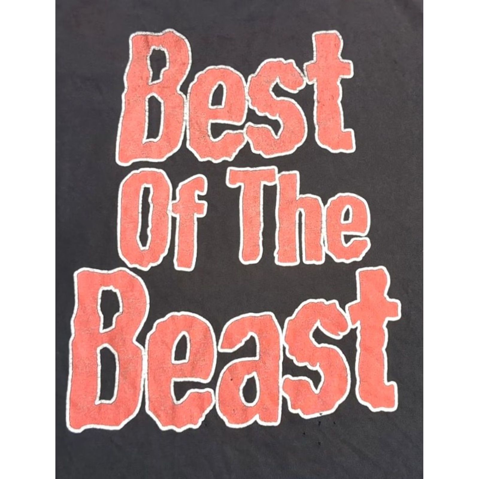Hanes VINTAGE Iron Maiden Concert Tour Band T-Shirt "Best of the Beast" Black M Faded Mens Size US M / EU 48-50 / 2 - 4 Thumbnail