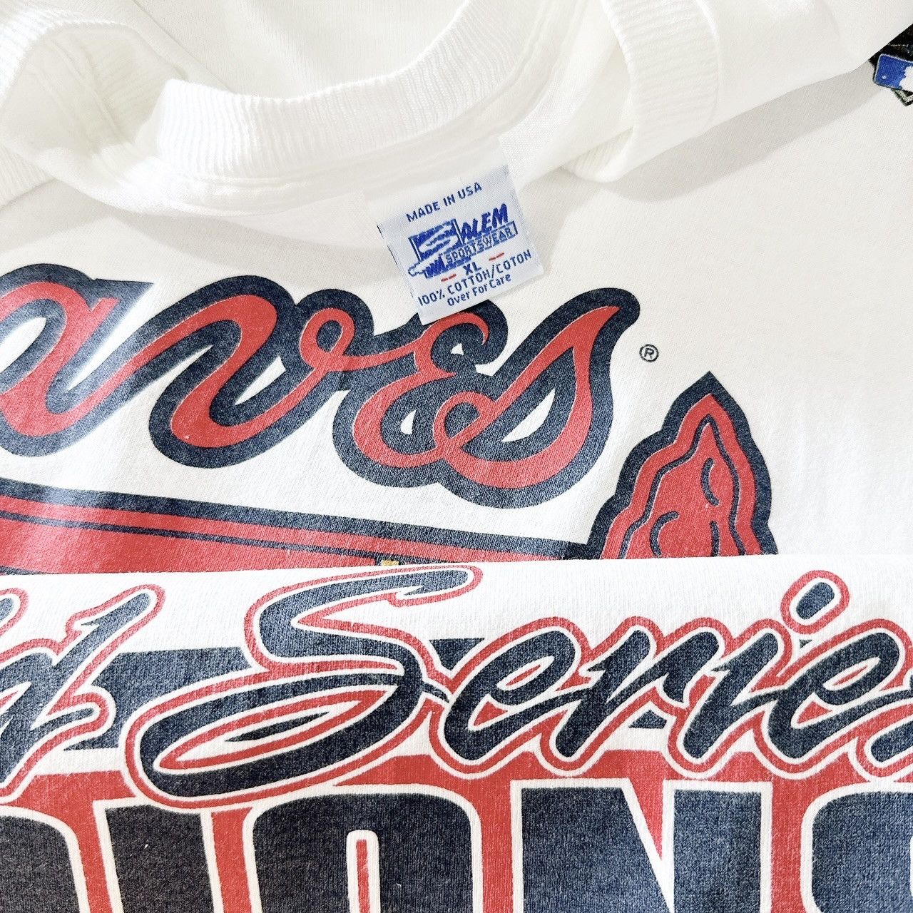 Salem Sportswear × Vintage 90s Atlanta Braves MLB t-shirt/ XL Size US L / EU 52-54 / 3 - 7 Thumbnail