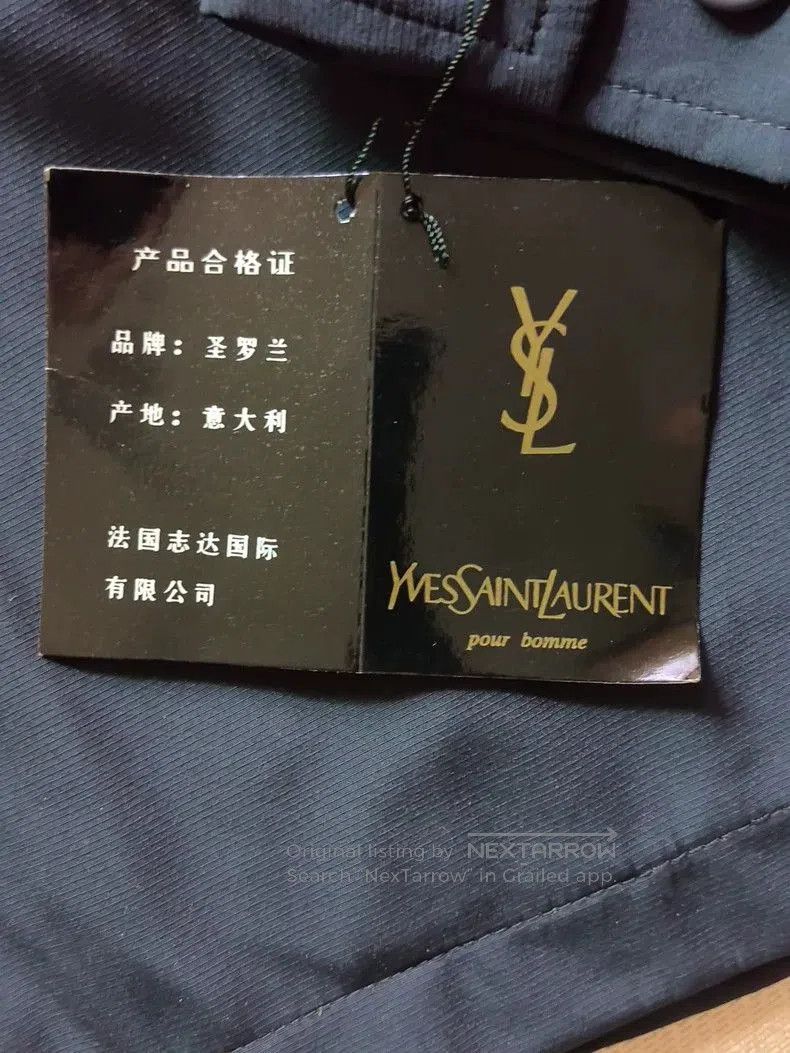 Saint Laurent Paris YSL Black Zip Jacket with Logo. Size US M / EU 48-50 / 2 - 3 Thumbnail
