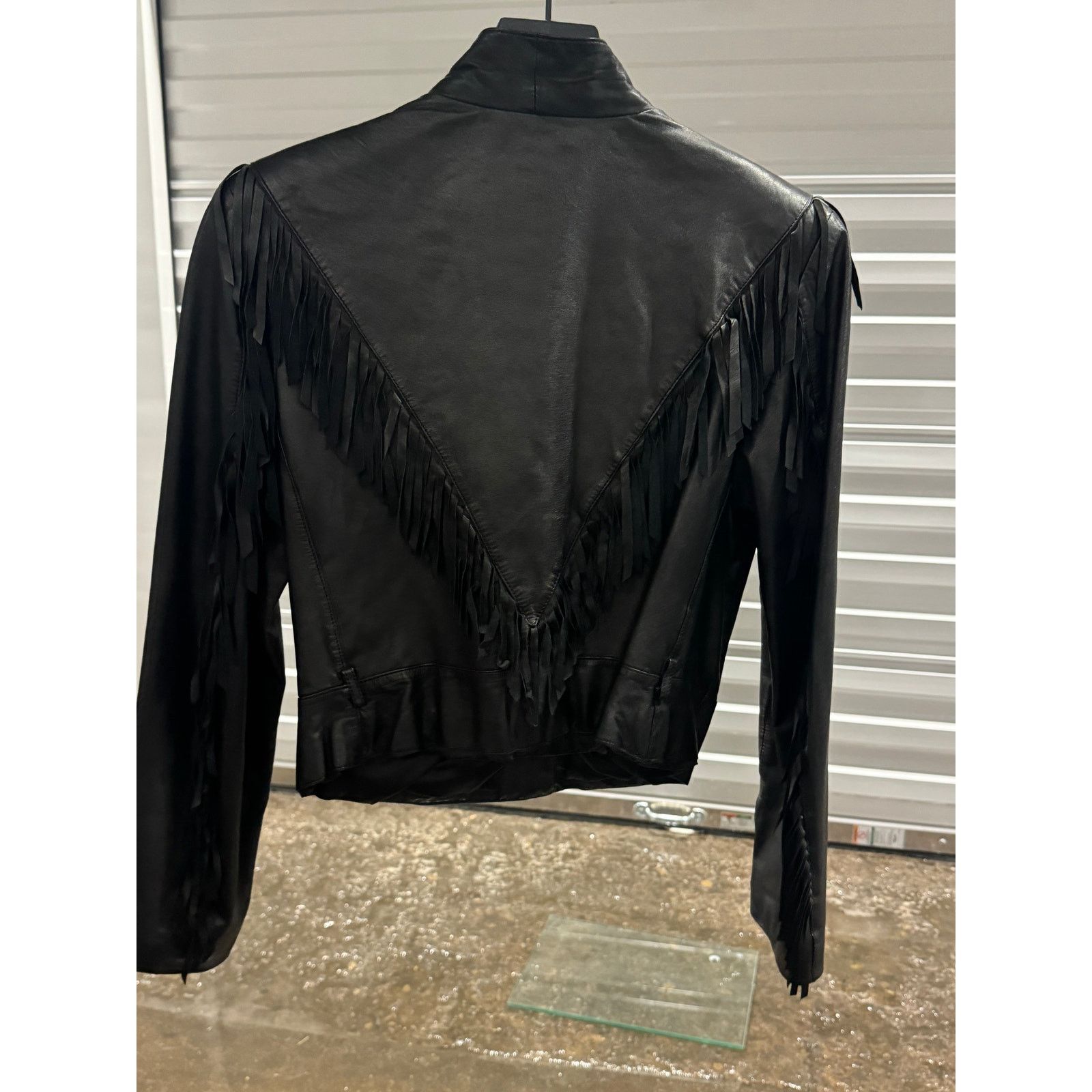 Vintage vtg 90s donna sacs leather jacket Size S / US 4 / IT 40 - 11 Thumbnail