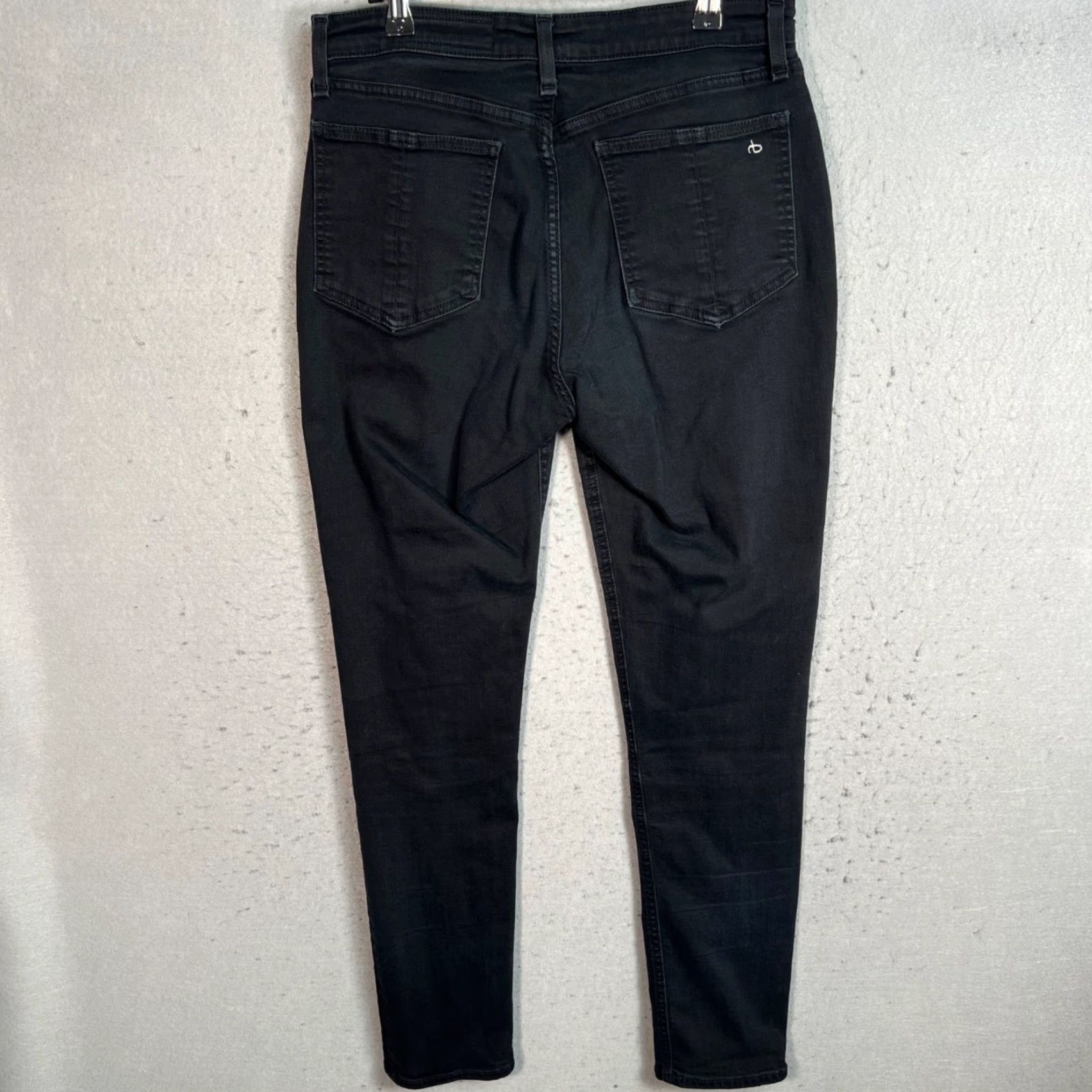 Rag & Bone Rag & Bone High-Rise Skinny Jeans Size 31 Black Denim Cotton Blend Womens Size 24" / US 00 / IT 34 - 2 Thumbnail