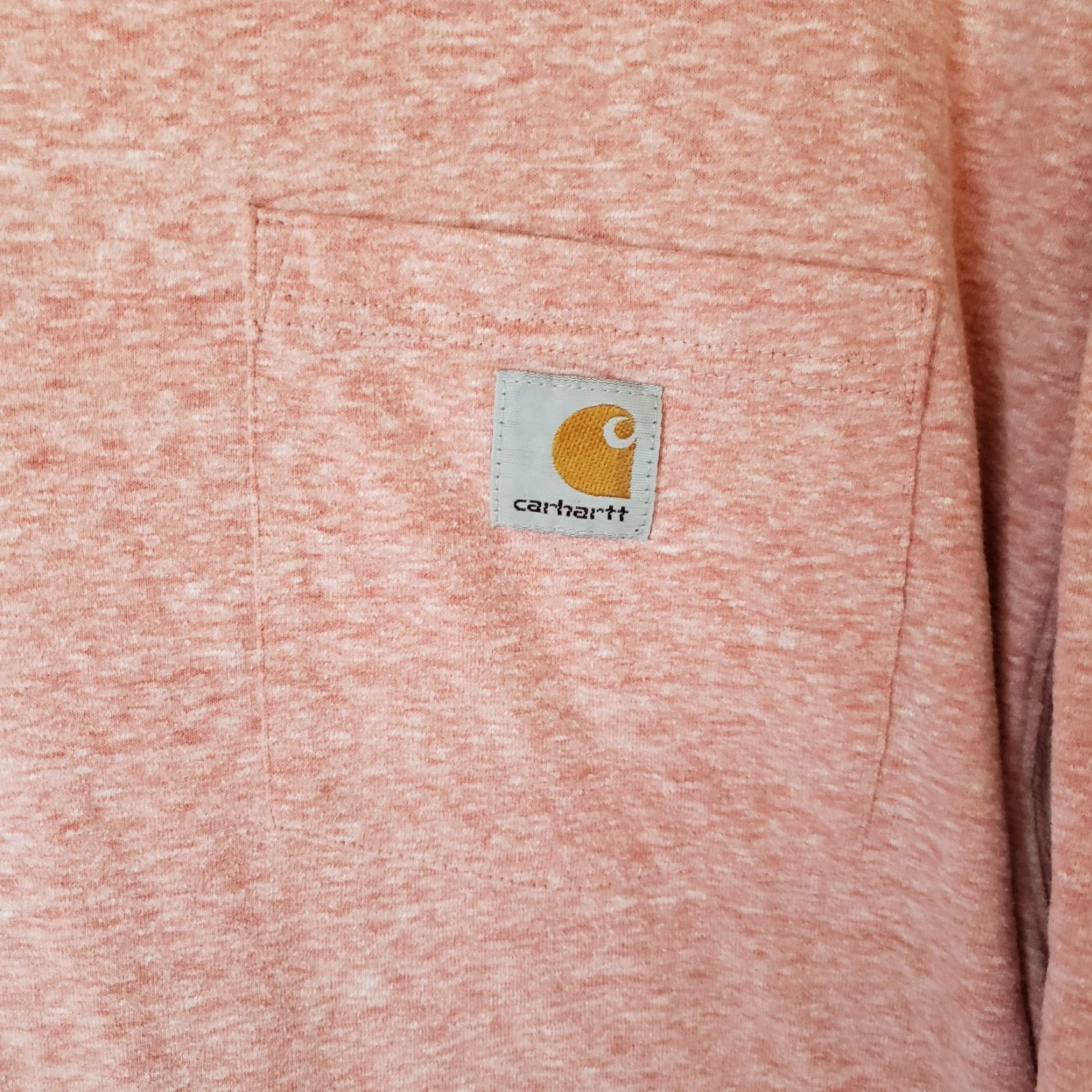 Carhartt VINTAGE Carhartt Original Fit T-Shirt Mens Short Sleeve Red Heather XL Pocket Logo Size US XL / EU 56 / 4 - 4 Thumbnail