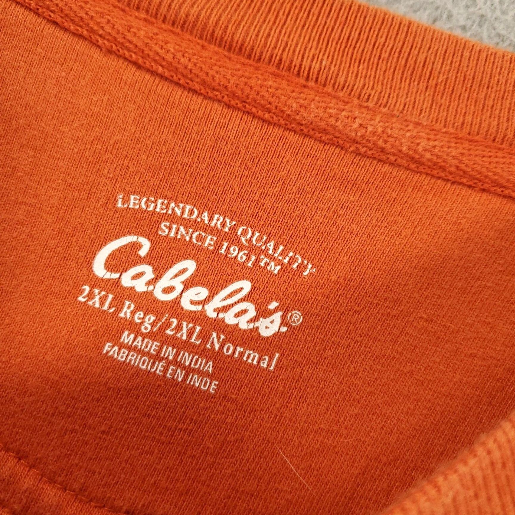 Vintage Cabelas Shirt Mens 2XL Orange Waffle Knit Thermal Henley Pullover Base Layer Size US XXL / EU 58 / 5 - 4 Thumbnail
