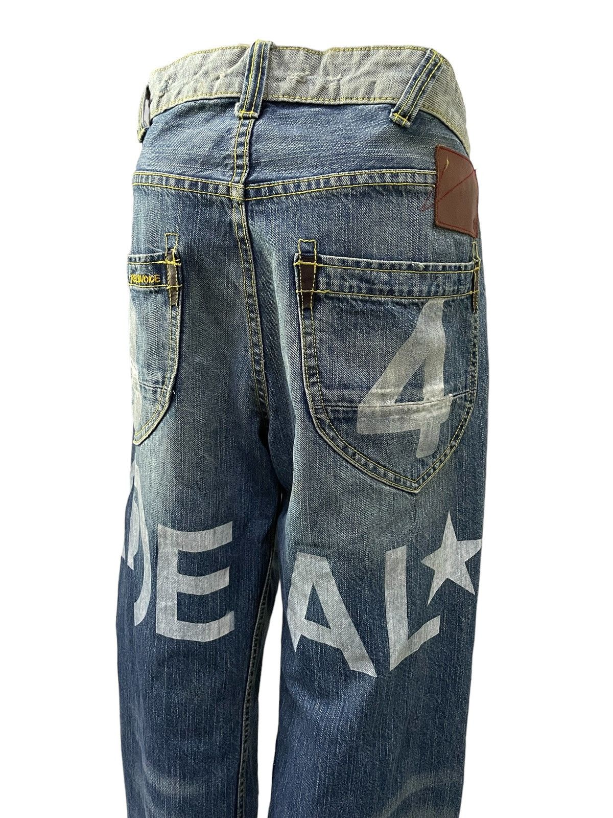 Artful Dodger × Ed Hardy Real Bvoice Painted Dirty Baggy Loose Jeans Size US 34 / EU 50 - 7 Thumbnail