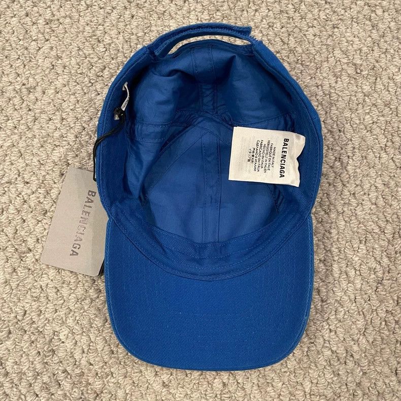 Balenciaga Balenciaga Cobalt Blue Embroidered Logo Cap 2502-Nextarrow Size ONE SIZE - 2 Thumbnail