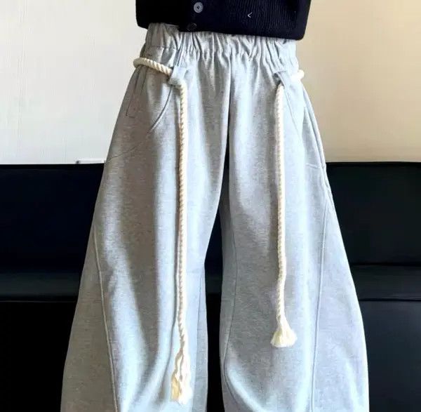 Japanese Brand Hikaru x Mina Loose Lace Up Elastic Waist Pants Size US 30 / EU 46 - 4 Thumbnail