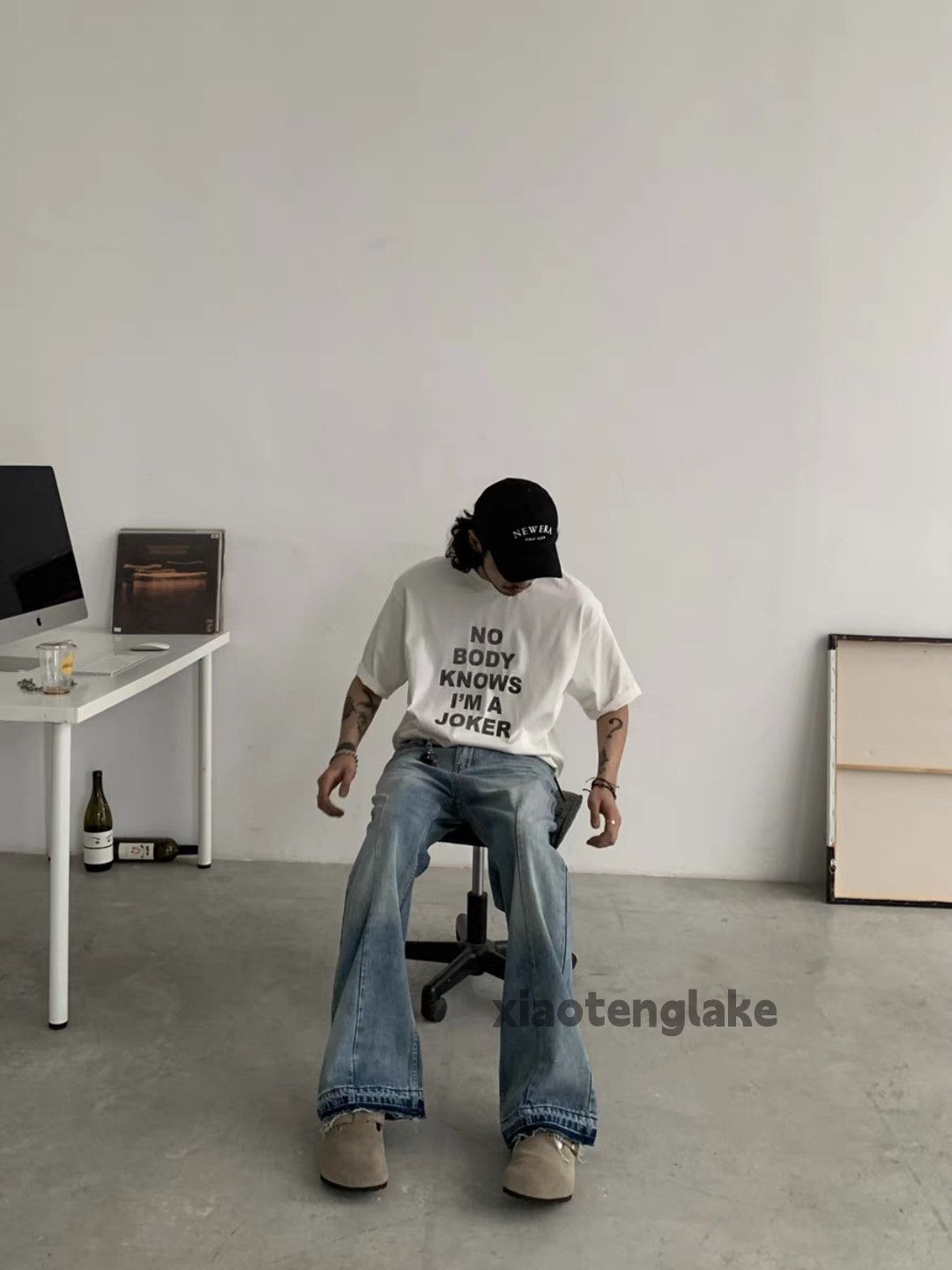 Jean × Vintage washed faded cleanfit yuppie bootcut punk flared jeans Size US 33 - 3 Thumbnail