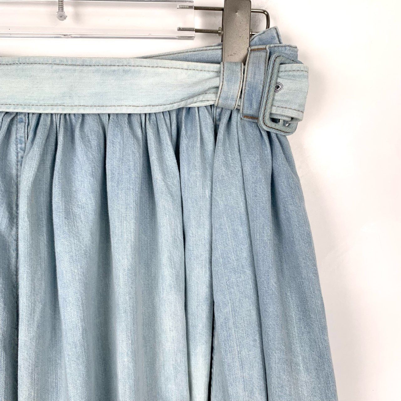 Prada Prada Logo Print Distressed Blue Gradient Cotton Maxi Dress Size 27" / US 4 / IT 40 - 4 Thumbnail