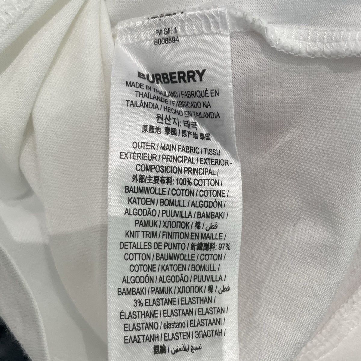Burberry Burberry White Logo Printed Short Sleeve T-Shirt K26WX Size XS / US 0-2 / IT 36-38 - 6 Thumbnail