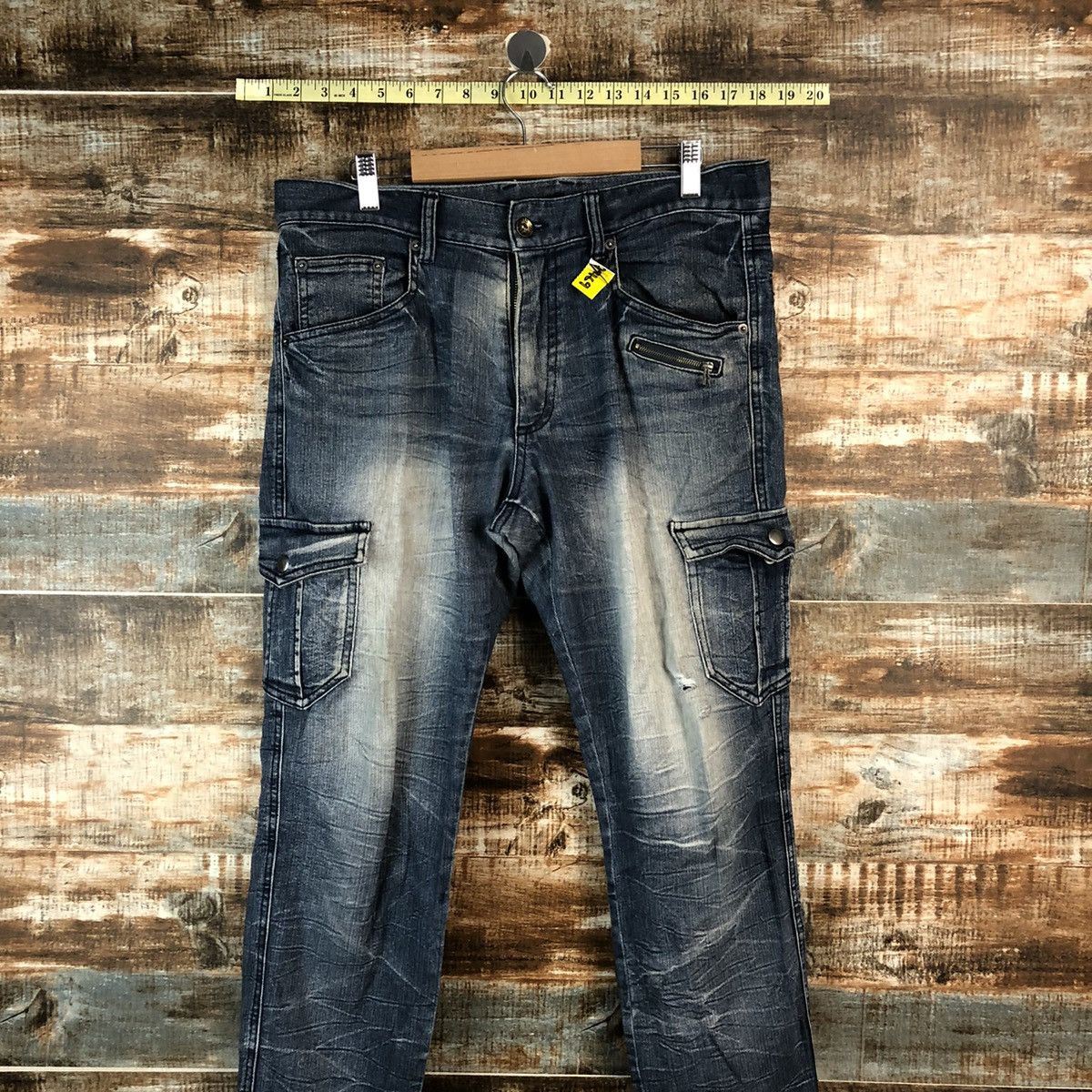 semanticdesign Semantic Design Blue Multipocket denim Pants #A2169 Size US 32 / EU 48 - 2 Thumbnail