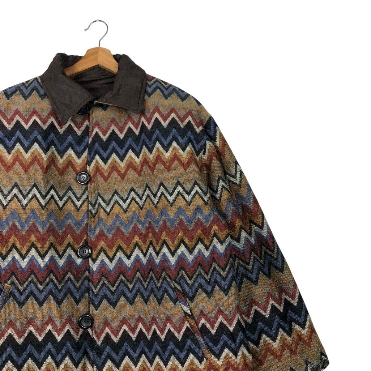 Missoni 🔥VINTAGE REVERSIBLE LONG JACKET MISSONI DONNA NAVAJO DESIGN Size US M / EU 48-50 / 2 - 10 Thumbnail