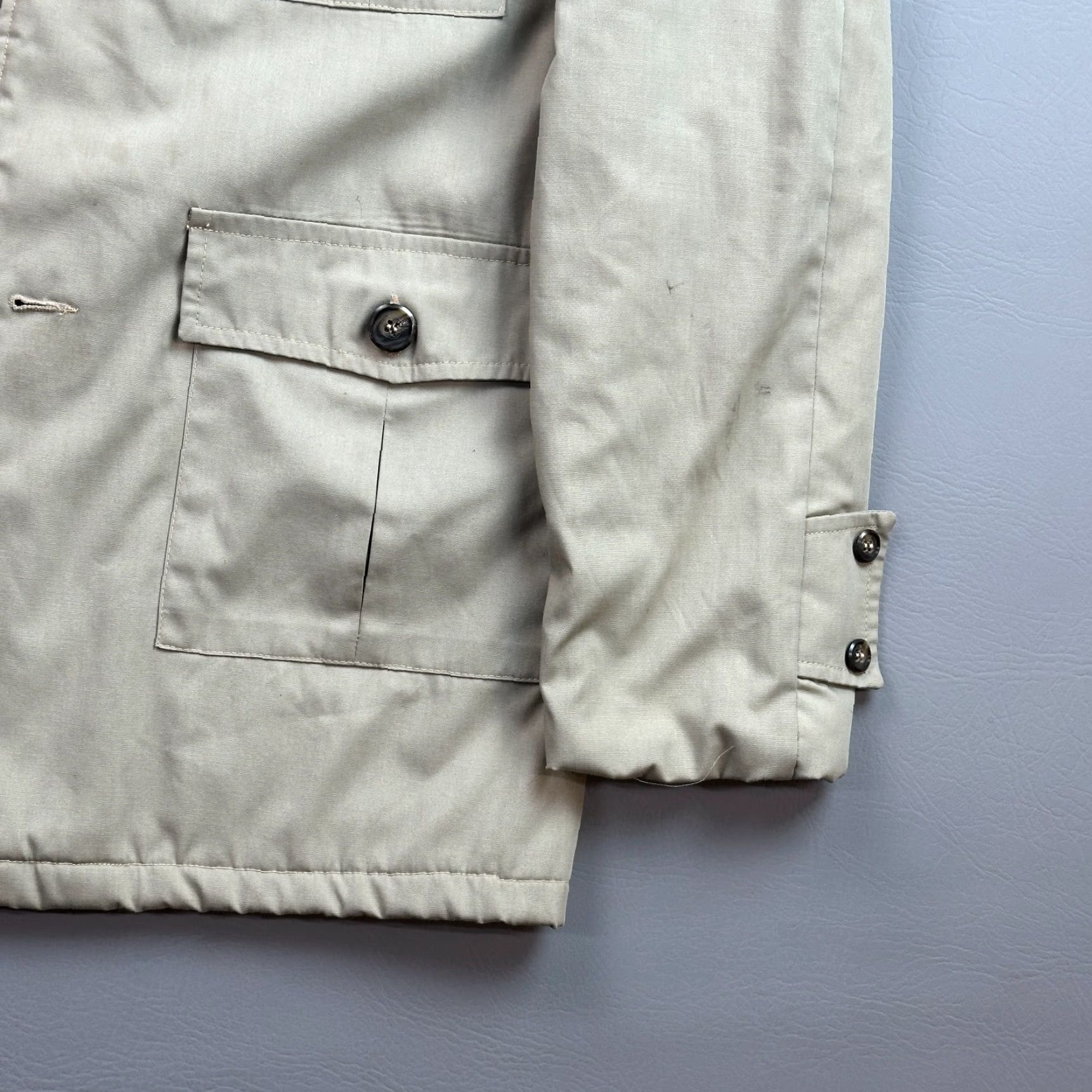 Vintage VINTAGE Citation Jacket Mens 38 Beige Sherpa Lined Chore Utility Western 70s Jacket Size US XXS / EU 40 - 3 Thumbnail
