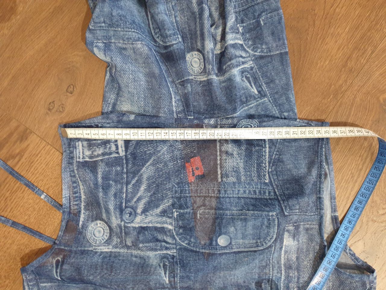 Other Denim Print Hooded Dress sz S/M Size M / US 6-8 / IT 42-44 - 4 Thumbnail