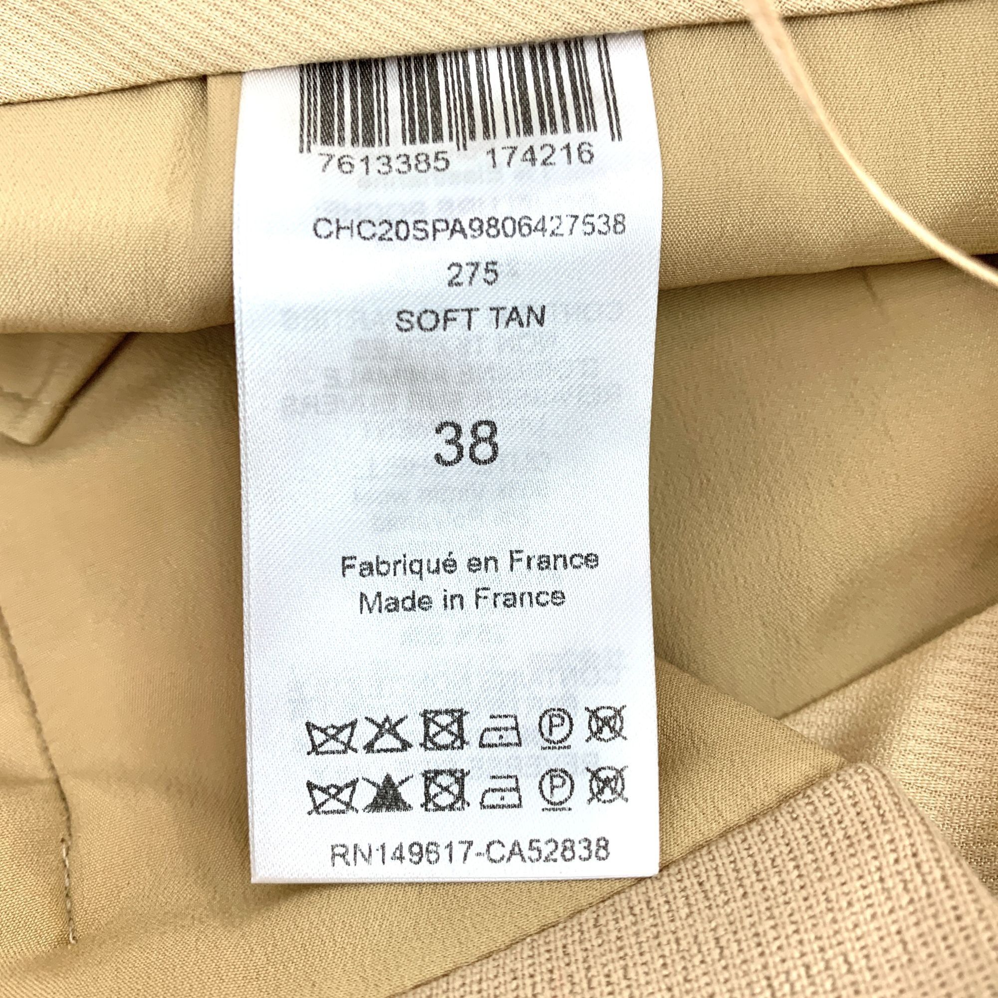 Chloe Chloé Khaki Wool High-Waisted Wide-Leg Trousers (Size S) Size 38" / US 16 / IT 52 - 4 Thumbnail