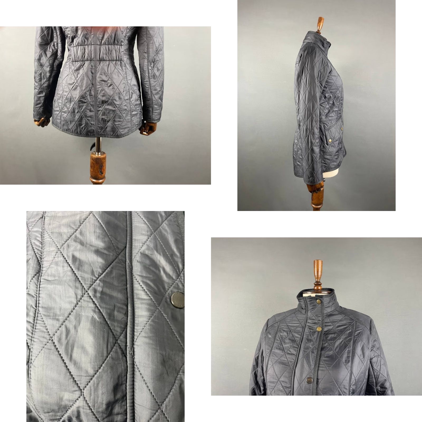 Barbour Barbour Jacket Women 36 Polarquilt Navy Long Sleeve Button Windbreaker Shirt? Size XS / US 0-2 / IT 36-38 - 8 Thumbnail