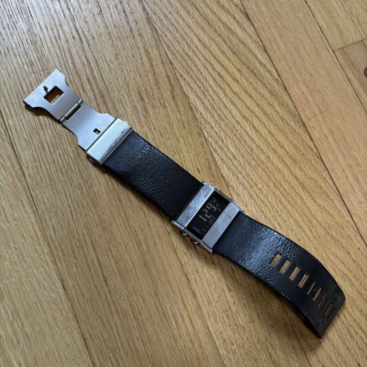 Nike Oregon Square Digital Stainless Steel Watch Y2K Cyber